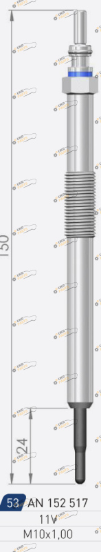 Свеча накаливания A-N PARTS 152 517